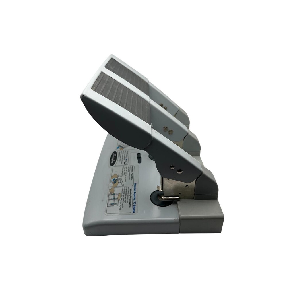 Swingline 75 Sheet Heavy Duty 3 Hole Punch Adjustable 9/32 Gray Office TESTED - Picture 5 of 7